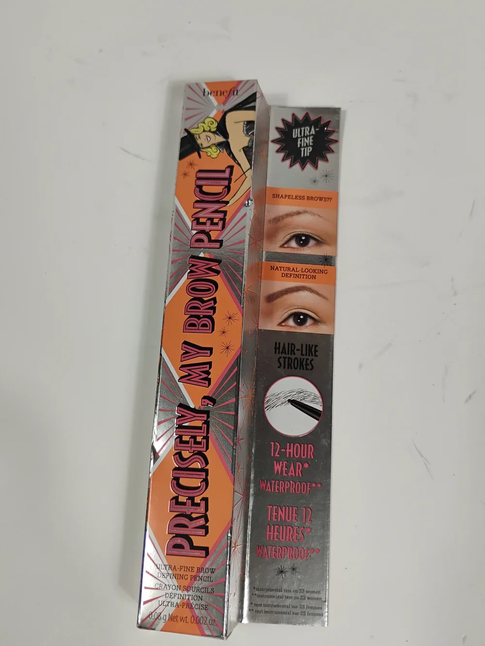 Product packaging of brow pencil